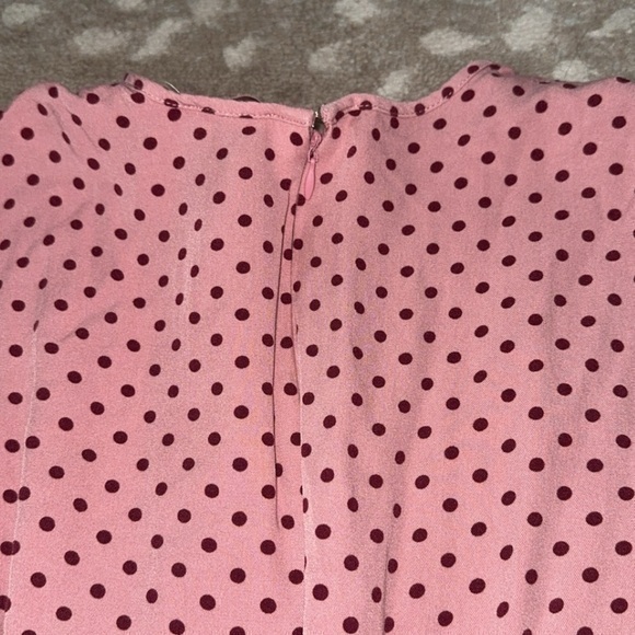 Gal Meets Glam‎ Corinne Pink Polka Dot Dress Size 4 Petite - Picture 11 of 13